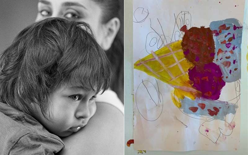 Kareena Kapoor Khan Calls Taimur Her In-House Picasso; Shares Picture Of Ice Cream From QuaranTimDiaries
