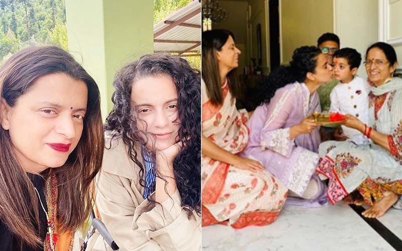 Kangana Ranaut Welcomes Nephew Prithvi To Sister Rangoli Chandel’s New Dream House With Aarti, Pooja And Halwa