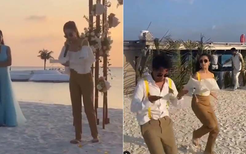 Shraddha Kapoor Turns ‘Best Man’ For Cousin Priyaank Sharma- Shaza Morani’s Beach Wedding In Maldives; Grooves To Kamariya- INSIDE VIDEOS