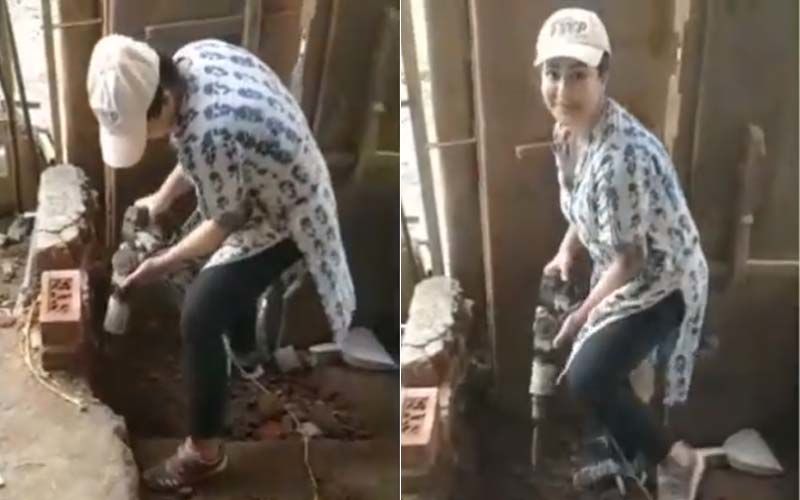Bigg Boss 11 Winner Shilpa Shinde Shares Video With A Drill Machine; Says, 'Lockdown Hua To Main Construction Field Mein Ghus Gayi'