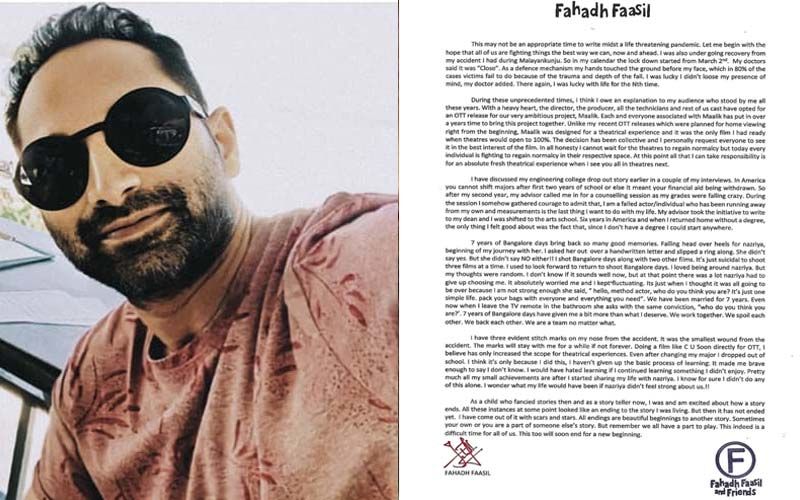 Fahadh Faasil On the Digital Release of Malik, says,'The Decision To Skip The Theatrical Route Wasn't An Easy One’