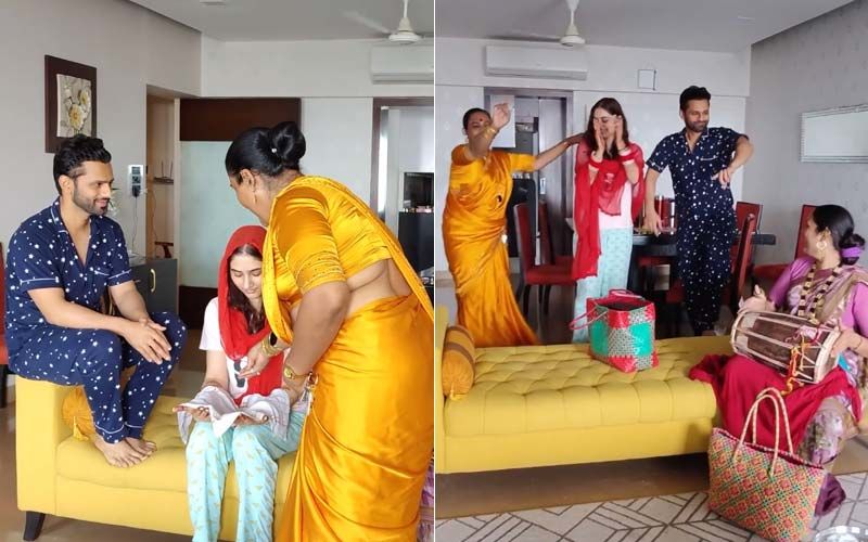 Newlyweds Rahul Vaidya And Disha Parmar Showered With Blessings-Watch VIDEO