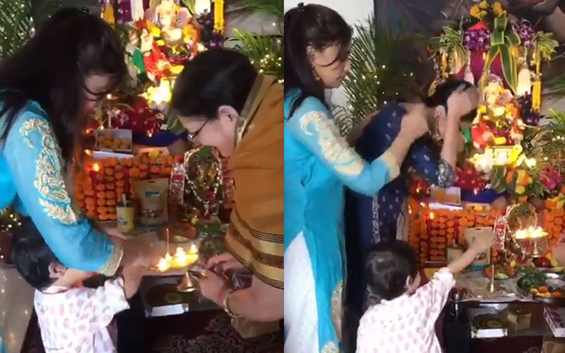 Shweta Tiwari’s Video With Son Reyansh And Daughter Palak Tiwari Seeking Blessings Of Ganpati Bappa Will Melt Your Heart, Watch Video