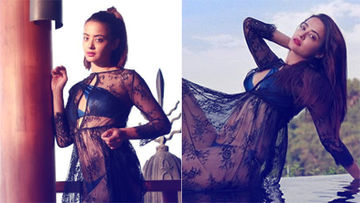 Bikini Clad Surveen Chawla Makes A Splash By The Pool
