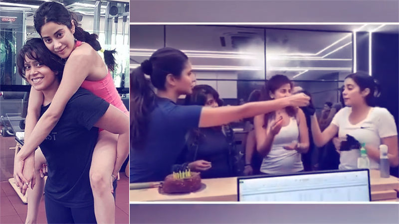 Janhvi's Gym Diaries: Katrina Lovingly Feeds Her Cake, Actress Piggybacks On Her Gym Buddy