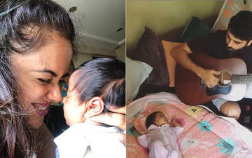 Aww! Sameera Reddy Shares The Cutest Video Of Hubby Akshai Varde Serenading Li’l Nyra