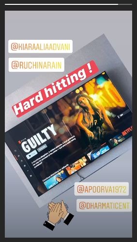 Sidharth Malhotra Instagram Story