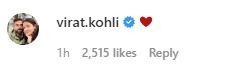 Virat Kohlis comment