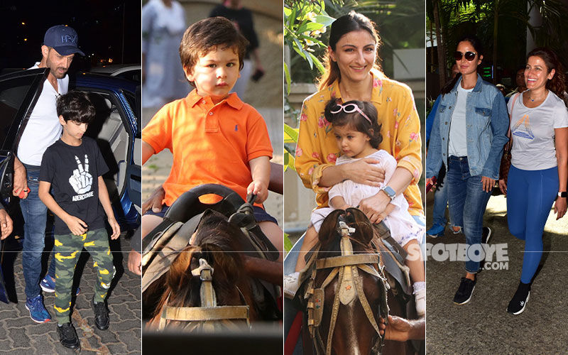 Celeb Spottings: Hrithik Roshan Papped With His Kid, Taimur-Inaaya Enjoy A Horse Ride, Katrina Clicked With Her Fitness Trainer