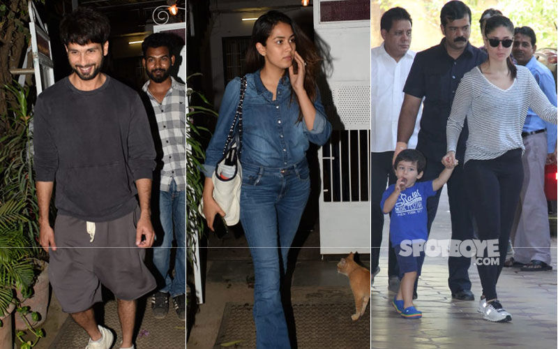 Celeb Spottings: Shahid-Mira Step Out For A Dinner Date, Kareena Kapoor Picks Up Taimur From Playschool