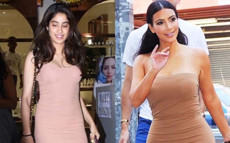 WHO WERKED IT BETTER? Janhvi Kapoor Or Kim Kardashian In Nude Pencil Dress