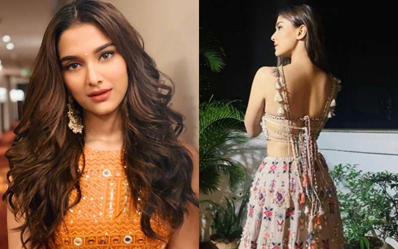 Hotness Alert! Dabangg 3 Star Saiee Manjrekar's Revealing Backless Lehenga Choli Looks Sizzling Hot