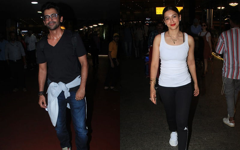 Gauahar Khan and Sunil Grover Share A Jadoo Ki Jhappi At The Airport