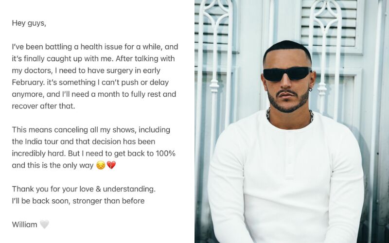 DJ Snake Cancels India Tour Due to Health Issue, Says “I Need to Have Surgery and Fully Recover”