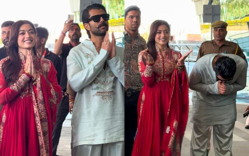 Vijay Deverakonda-Rashmika Mandanna FIRST Appearance After Wedding: Couple Leave Udaipur Hand-in-Hand, Bride Flaunts Sindoor