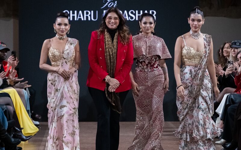 Paris Milan Fashion Week: Urmimala Baruah Leads Bharat’s Bold Noir Revolution With Charu Parashar’s Begum Noir