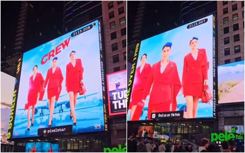 Crew Creates HISTORY By Dominating At Times Square! Kareena, Kriti, Tabu's Film Becomes The Biggest Opener Of The Year In North America - WATCH VIDEO