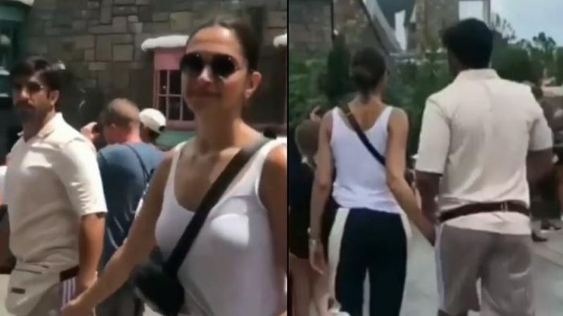 Lovebirds Ranveer Singh-Deepika Padukone Taking A Stroll In Disneyland Months Before Their Marriage Is Unmissable - Throwback Video