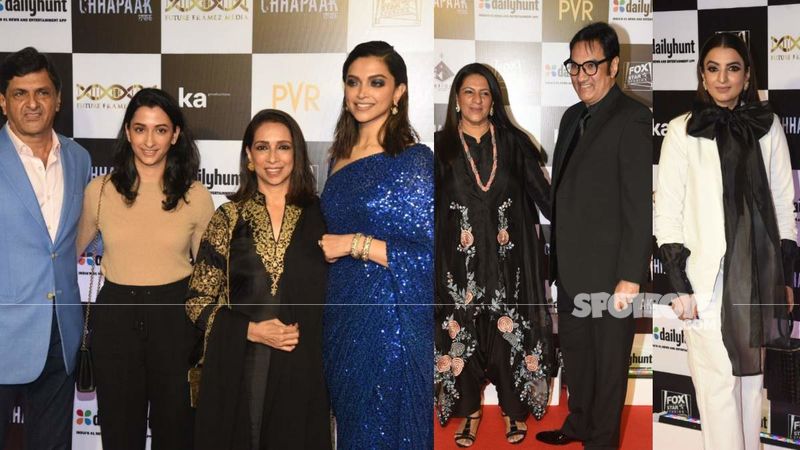 800px x 450px - Chhapaak Screening: Padukones And Bhavnanis Stand Rock Solid By Deepika;  Make For A Perfect 'This Is