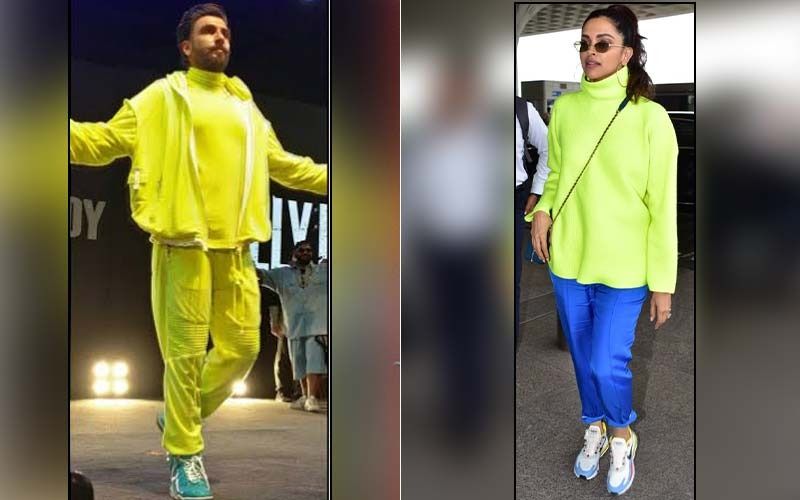 Deepika Padukone Borrows Ranveer Singh’s Neon Turtle Neck T-Shirt For Her Latest Outing, See Pics