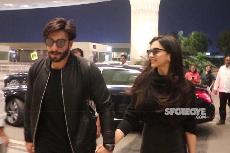 Deepika Padukone And Ranveer Singh Leave Mumbai Before The Curfew Begins; Duo Once Again Sets Goals In Matching Clothes