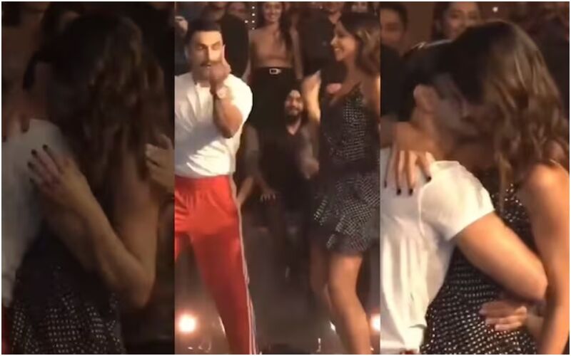 Unseen Video - Ranveer Singh Madly Kisses Deepika Padukone After Doing Sher Khul Gaye Steps From Fighter Sets