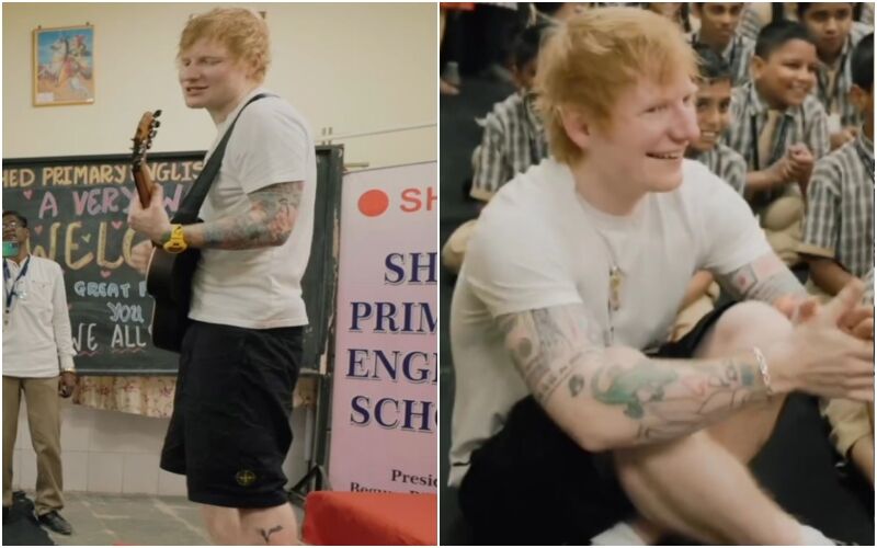 Ed Sheeran Pays Visit To Few Schools In Mumbai, Shape Of You Singer Enjoy Kids Performance Ahead Of His Concert - WATCH