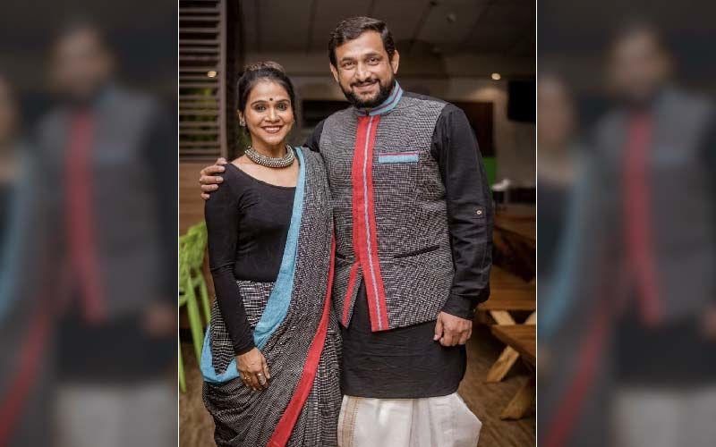 ‘Dhurala' Star Prasad Oak And Wife Manjiri Twinning In Gamcha Print Outfits For The Premiere