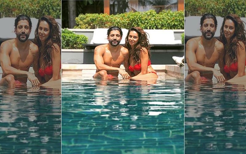 Farhan Akhtar And Shibani Dandekar's Pool Side Sun-kissed Picture Is All Things Love
