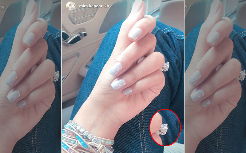 Mira Rajput Meant To Flaunt Her Well Painted Nails On Social Media, But The Big Rock On Her Finger Is Unmissable