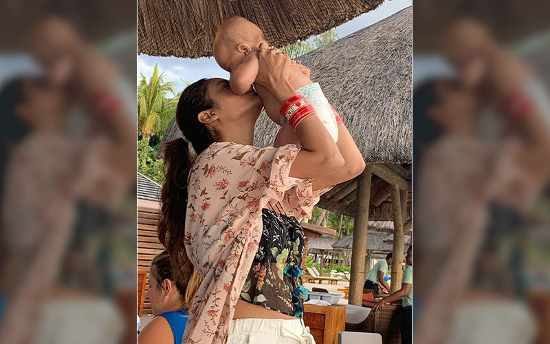 Nusrat Jahan Having Fun With Baby in Mauritius, See Pics Here