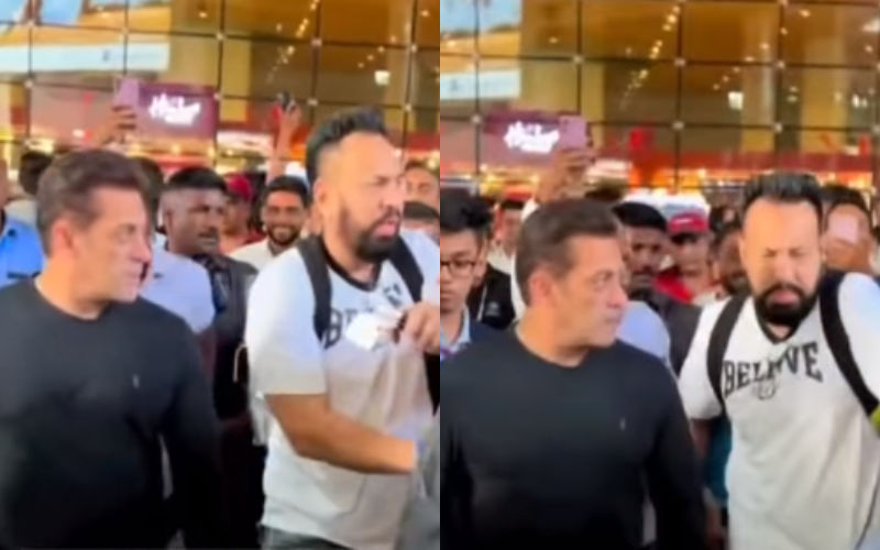 OMG! Salman Khan Gives Angry Look To A Fan Who Came Close For Handshake; Actor’s Bodyguard Shera Pushes Fan Away-See VIDEO