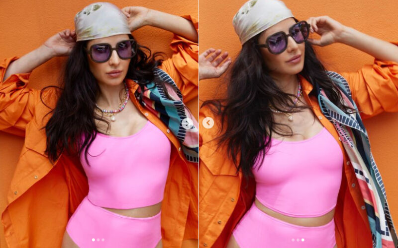 Katrina Kaif Turns Up The Heat In Pink Beachwear, Aces Boho Look With Silk Bandana And Tinted Shades -PICS INSIDE