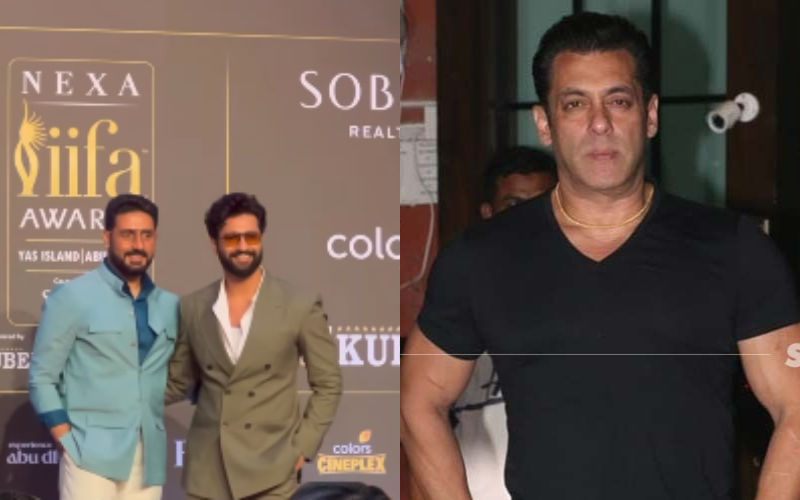 ‘Salman Khan Crying In Corner’ Netizens Joke After Abhishek Bachchan, Vicky Kaushal Pose Together At IIFA Red Carpet-See VIDEO