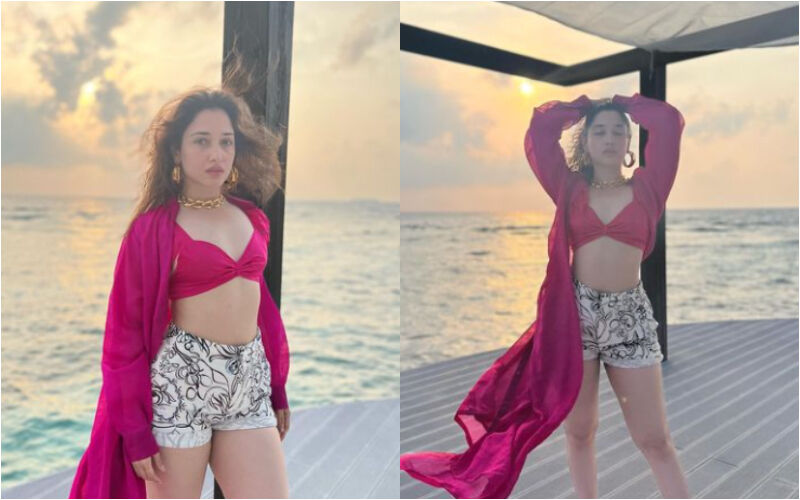 Tamannaah Bhatia Raises The Temperature In Pink Swimsuit As She Enjoys Her Maldives Vacay, Fans Are All Hearts -See PICS