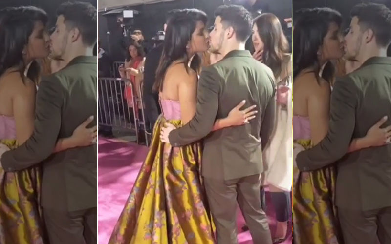 Priyanka Chopra And Nick Jonas Steal A Kiss At Isn't It Romantic Premiere In LA