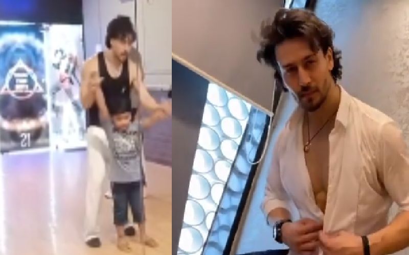 Tiger Shroff Tries To Teach Jay Jay Shiv Shankar Dance Steps To His Little Fan; Fails Miserably - WATCH