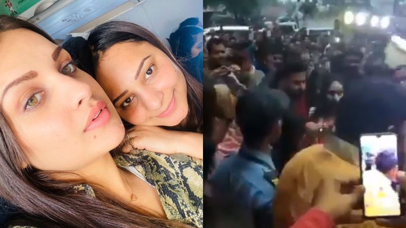 Bigg Boss 13: Himanshi Khurana Mobbed By A Sea Of Fans; Internet Hails Her Manager After She Jumps To Rescue Asim's GF