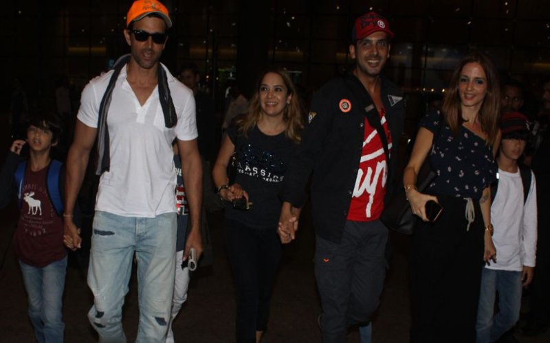 Pics: Hrithik Roshan & Ex-Wife Sussanne Khan Back In Mumbai After Vacationing In Goa