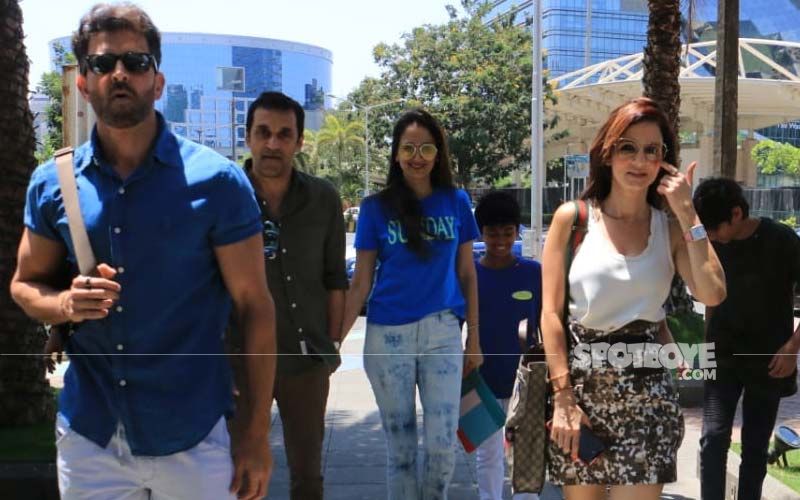 Hrithik Roshan And Sussanne Khan Enjoy Sunday Lunch With Kids At A Restaurant
