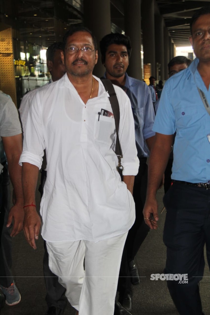 nana patekar at airport