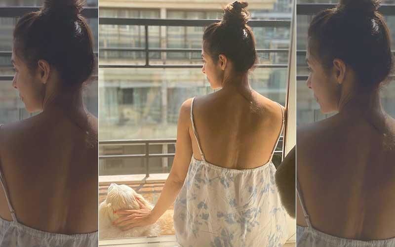 ‘Love In The Time Of Corona’: Malaika Arora Spends Quaran‘Time’ With Her Pooch; Flaunts Her Deep Bare Back
