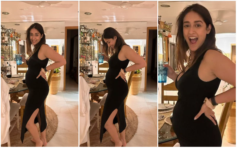 Preggers Ileana D’Cruz Flaunts Her Baby Bump For The FIRST Time In A Skimpy Black Gown-SEE PICS