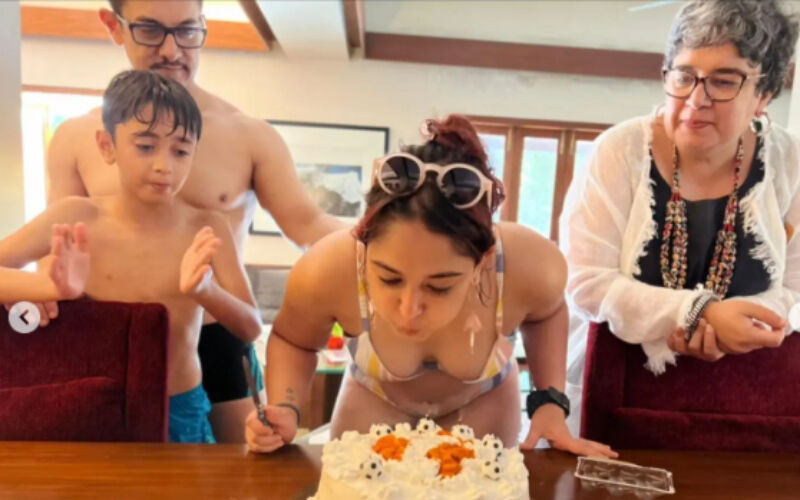 Ira Khan Gets Brutally TROLLED For Cutting Birthday Cake In BIKINI With Father Aamir Khan; Netizens Call Her ‘Besharam’-SEE PICS