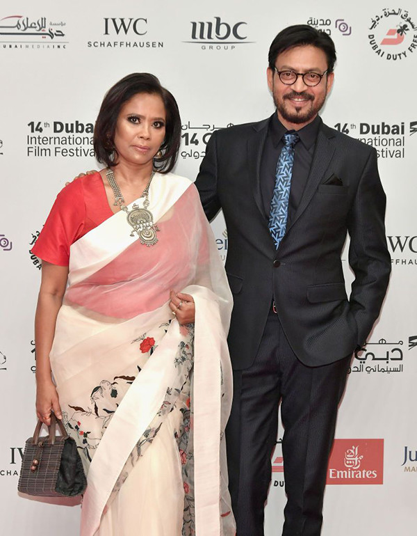 Irrfan Khan With His Wife Sutapa