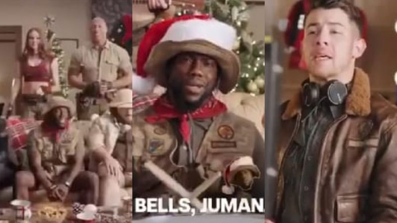 Jumanji: Dwanta Clause And His Angels Sing Unique Christmas Carol; Nick Jonas Joins, Kevin Hart Disapproves