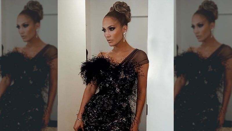 Hustlers Star Jennifer Lopez Stuns In A Smokey Black Feathered Dress As She Attends The Gotham Awards – PICS