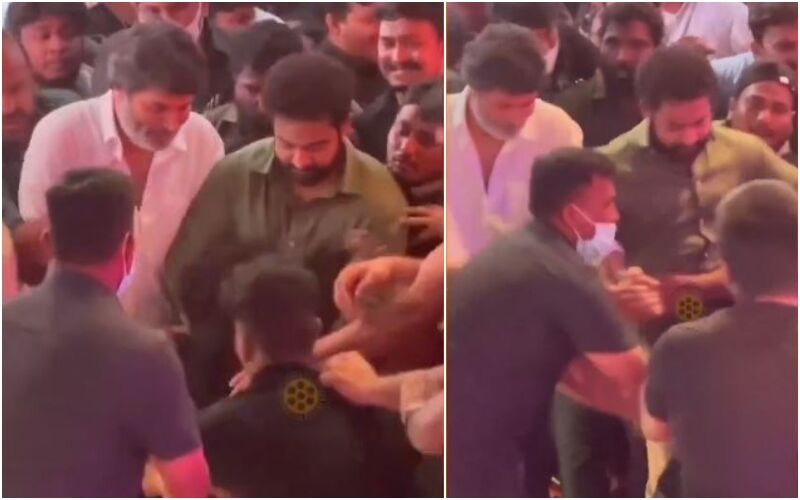 OMG! Jr NTR Gets Mobbed By MASSIVE Crowd And Dragged Amid Chaos At Tillu Square Event Despite Tight Security - WATCH VIRAL VIDEO