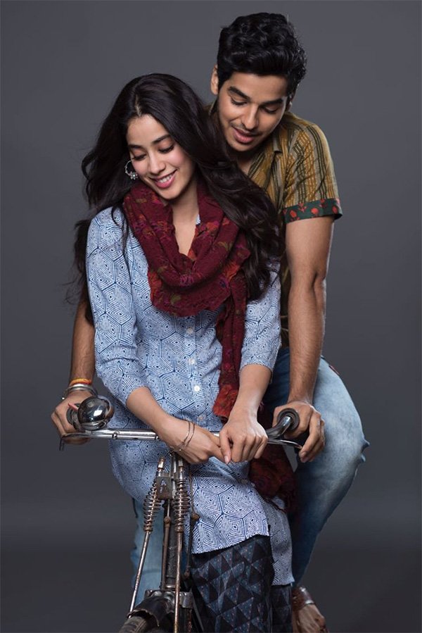 janhvi kapoor Ishaan khatter on a cycle