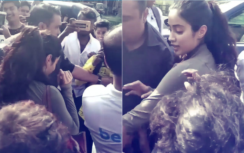 Video: Janhvi Kapoor Gets Mobbed. Crowd Gets Rowdy, Misbehaves With Her
